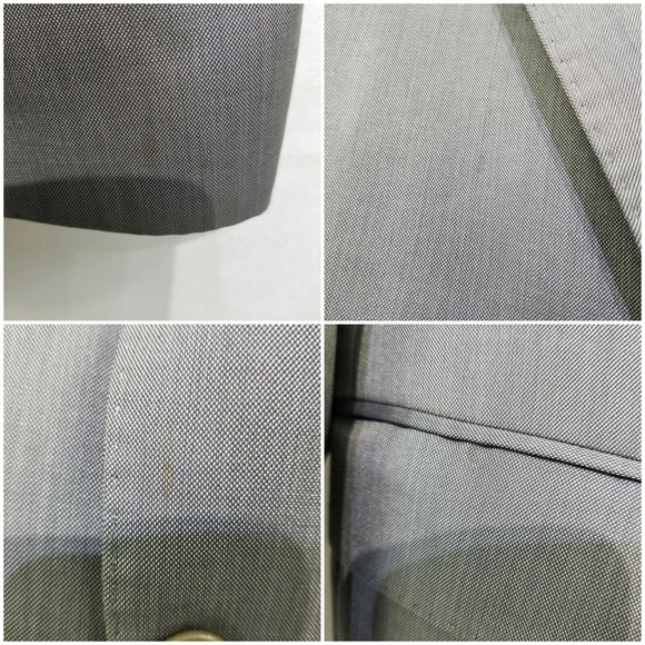 Zara Man Mens 38 Silver Gray Silk and Wool Blazer Sport Coat Suit Jacket - Picture 10 of 12
